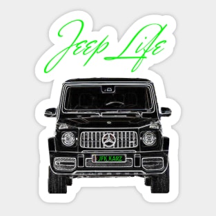 Mercedes G63 Jeep Life Special 4x4 Front View Sticker